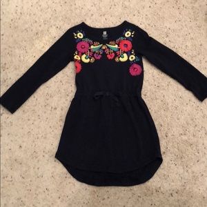 Navy embroidered Tea Collection dress.  Size 6